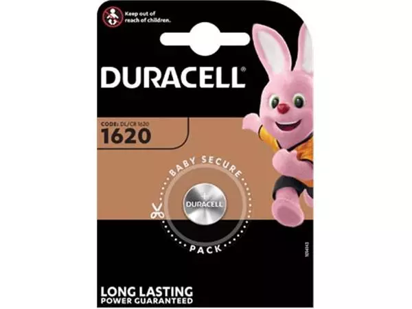 Een Duracell knoopcel Specialty Electronics CR1620, blister van 1 stuk koop je bij ShopXPress