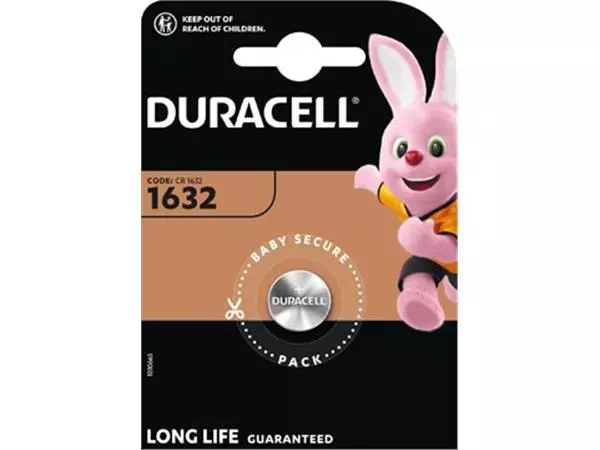 Een Duracell knoopcel Specialty Electronics CR1632, blister van 1 stuk koop je bij ShopXPress