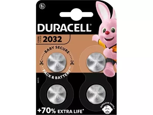 Een Duracell knoopcel Specialty Electronics CR2032, blister van 4 stuks koop je bij ShopXPress