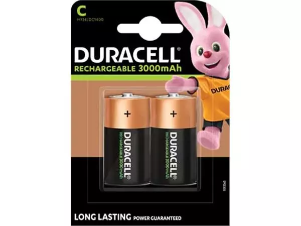 Een Duracell oplaadbare batterijen C, blister van 2 stuks koop je bij ShopXPress