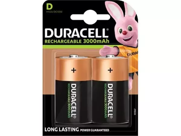 Een Duracell oplaadbare batterijen D, blister van 2 stuks koop je bij ShopXPress