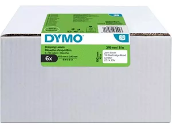 Een Dymo etiketten LabelWriter ft 102 x 210 mm (DHL), wit, doos van 6 x 140 etiketten koop je bij ShopXPress