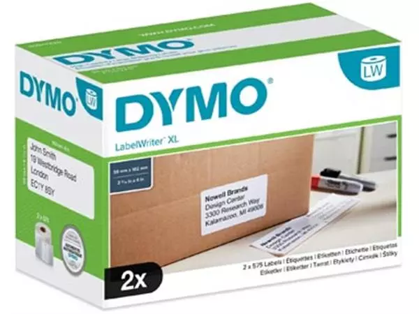 Een Dymo etiketten LabelWriter ft 102 x 59 mm, wit, 1150 etiketten koop je bij ShopXPress