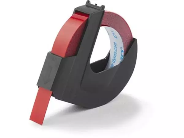 Een Dymo tape 9 mm voor lettertang Omega, rood koop je bij ShopXPress