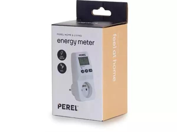 Een Perel energiemeter, 230 V, 16 A, wit, voor België koop je bij Supplierz BV