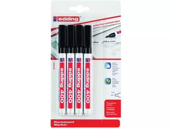 Een EDDING PERM MARKER 400 ZW BLS4 koop je bij ShopXPress