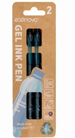 Een Econovo gelroller, 0,7 mm, blister van 2 stuks, zwart-blauw koop je bij ShopXPress