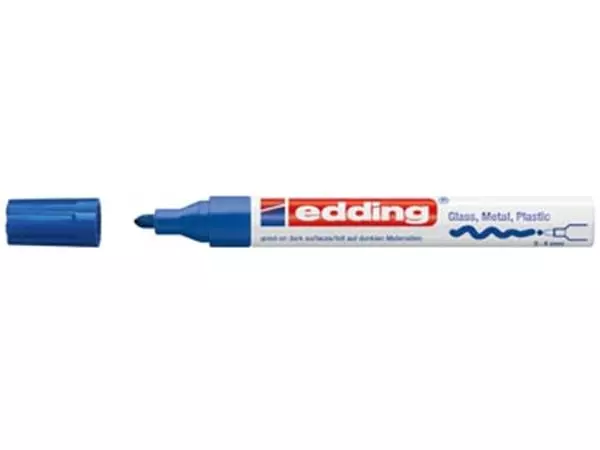 Een Edding glanslakmarker e-750 CR blauw koop je bij ShopXPress