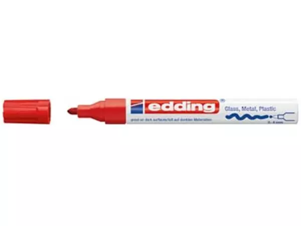 Een Edding glanslakmarker e-750 CR rood koop je bij ShopXPress