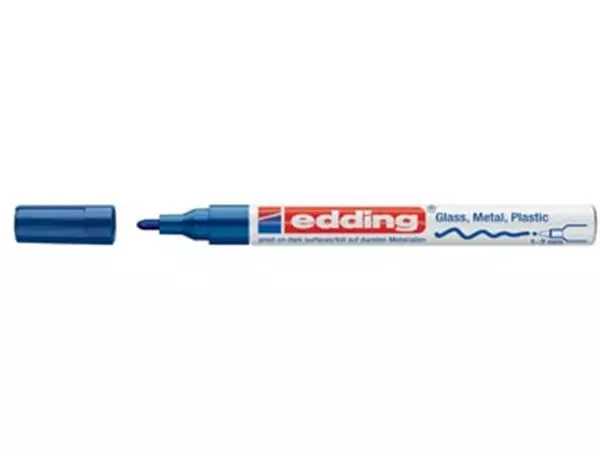 Een Edding glanslakmarker e-751 CR blauw koop je bij ShopXPress