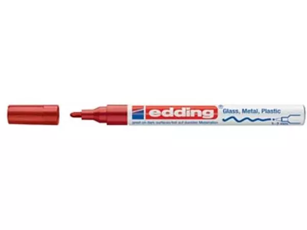 Een Edding glanslakmarker e-751 CR rood koop je bij ShopXPress