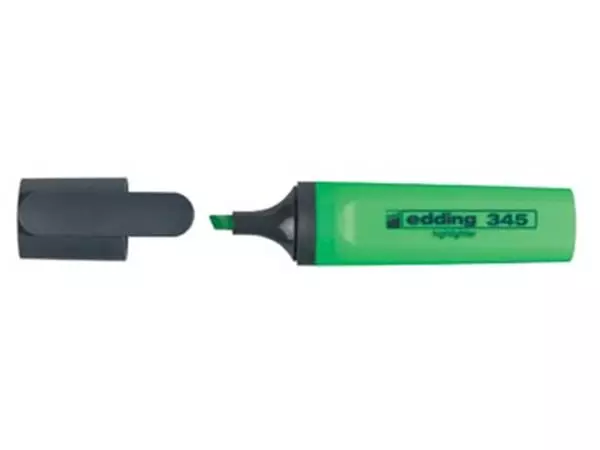 Een Edding markeerstift 345 groen, doos van 10 stuks koop je bij ShopXPress