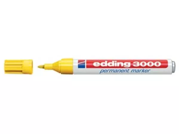 Een Edding permanent marker 3000 geel koop je bij ShopXPress