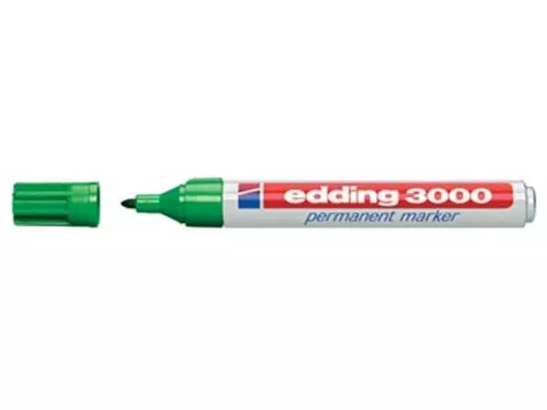 Een Edding permanent marker 3000 groen koop je bij ShopXPress
