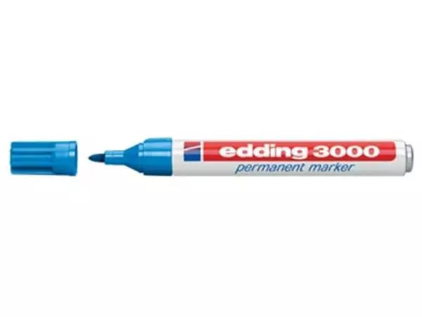 Een Edding permanent marker 3000 lichtblauw koop je bij ShopXPress