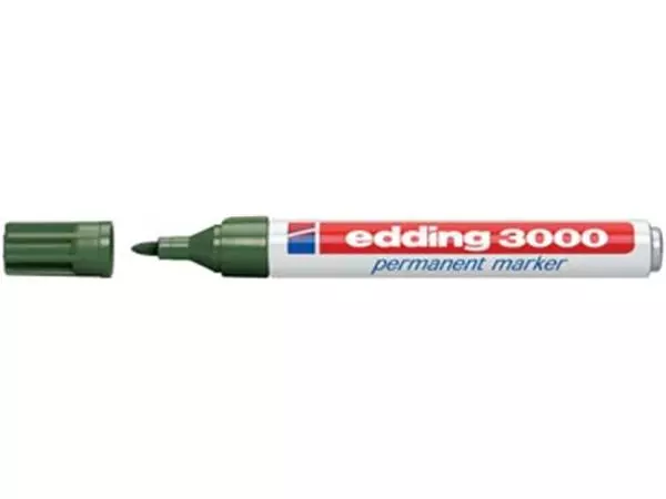 Een Edding permanent marker 3000 olijfgroen koop je bij ShopXPress