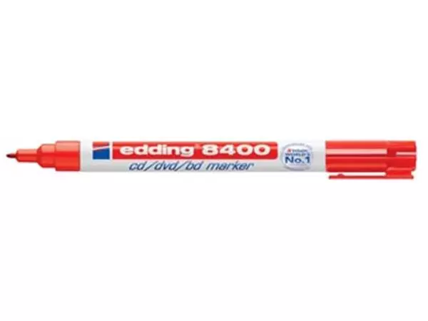 Een Edding permanent marker voor CD/DVD/BD e-8400 rood koop je bij ShopXPress