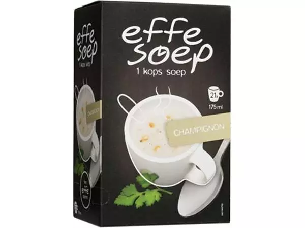 Een Effe Soep 1-kops, champignon, 175 ml, doos van 21 zakjes koop je bij ShopXPress