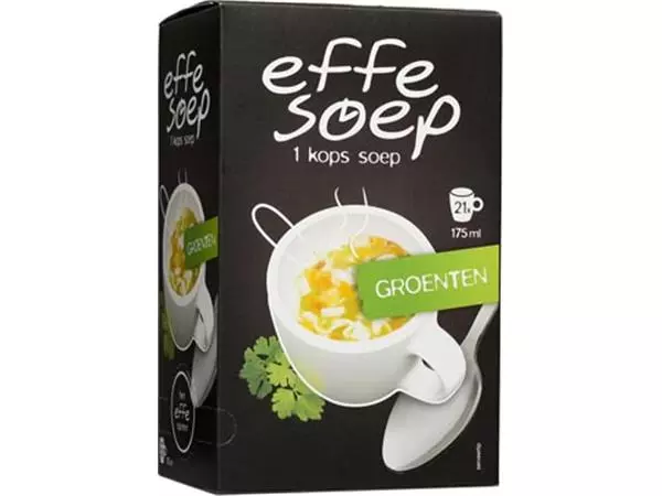 Een Effe Soep 1-kops, groenten, 175 ml, doos van 21 zakjes koop je bij ShopXPress
