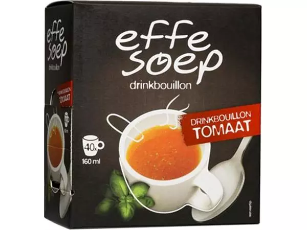 Een Effe Soep drinkbouillon, tomaat, 160 ml, doos van 40 sticks koop je bij ShopXPress