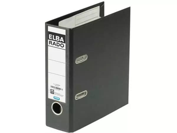 Een Elba Rado Plast ordner voor ft A5 staand, zwart, rug van 7,5 cm koop je bij ShopXPress