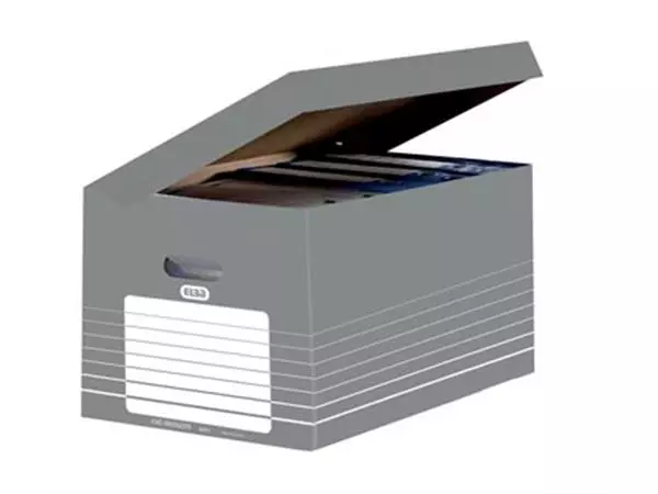 Een Elba archiefcontainer, ft 34,5 x 45 x 28 cm, grijs en wit koop je bij ShopXPress