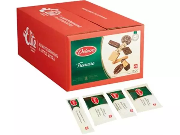 Een Elite Biscuits Treasure by Delacre, doos van 900 g (110 stuks) koop je bij ShopXPress