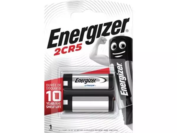 Een Energizer batterij Photo Lithium 2CR5, op blister koop je bij ShopXPress