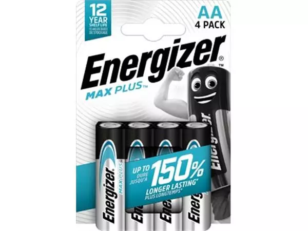 Een Energizer batterijen Max Plus AA/LR06/E91, blister van 4 koop je bij ShopXPress