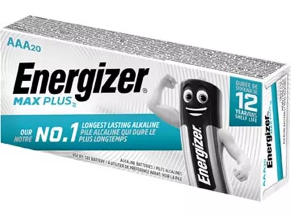 Een Energizer batterijen Max Plus AAA, pak van 20 stuks koop je bij ShopXPress