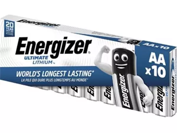 Een Energizer batterijen Ultimate Lithium AA/L91, pak van 10 stuks koop je bij ShopXPress