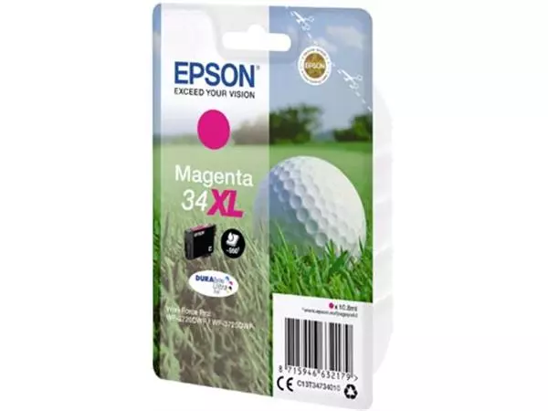 Een Epson inktcartridge 34XL, 950 pagina's, OEM C13T34734010, magenta koop je bij ShopXPress