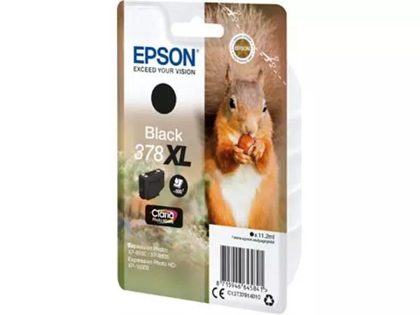 Een Epson inktcartridge 378 XL, 500 pagina's, OEM C13T37914010, zwart koop je bij ShopXPress