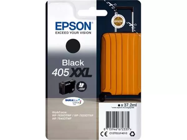 Een Epson inktcartridge 405XXL, 2.200 pagina's, OEM C13T02J14010, zwart koop je bij ShopXPress