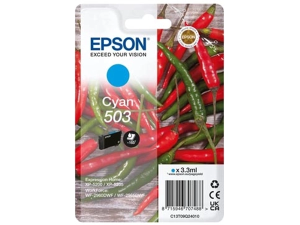 Buy your Epson inktcartridge 503, 165 pagina's, OEM C13T09Q24010, cyaan at Supplierz BV