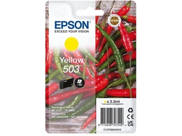 Een Epson inktcartridge 503, 165 pagina's, OEM C13T09Q44010, geel koop je bij Supplierz BV