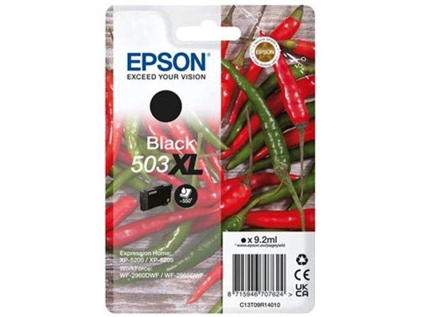 Een Epson inktcartridge 503XL, 550 pagina's, OEM C13T09R14010, zwart koop je bij Supplierz BV