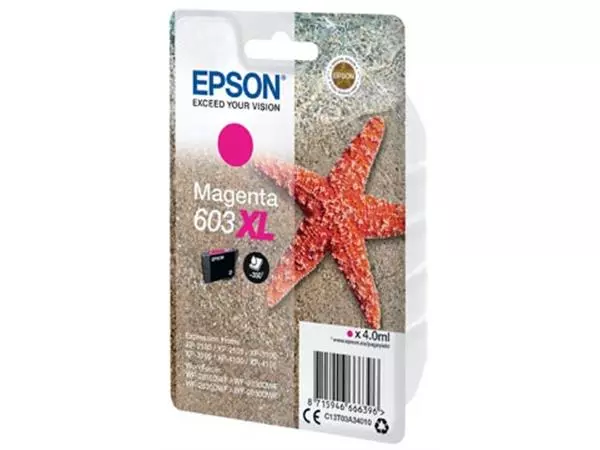 Een Epson inktcartridge 603 XL, 4 ml, OEM C13T03A34010, magenta koop je bij ShopXPress