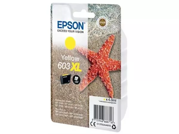 Een Epson inktcartridge 603 XL, 4 ml, OEM C13T03A44010, geel koop je bij ShopXPress