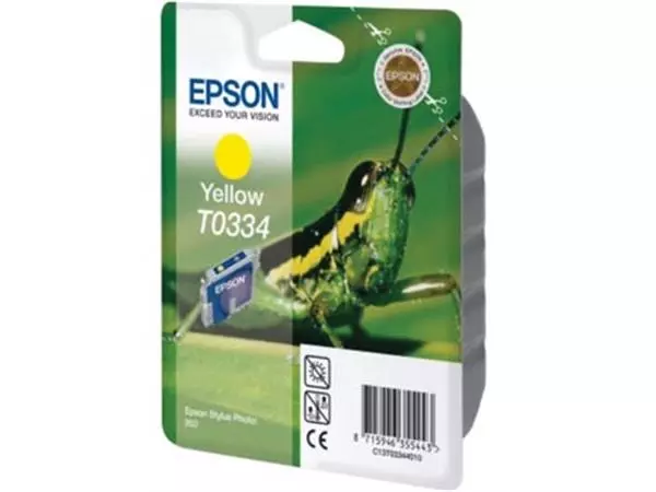 Een Epson inktcartridge T0334, 440 pagina's, OEM C13T03344010, geel koop je bij ShopXPress