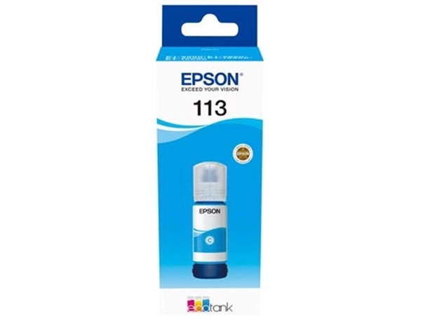 Een Epson inktfles 113, 6.000 pagina's, OEM C13T06B240, cyaan koop je bij Supplierz BV