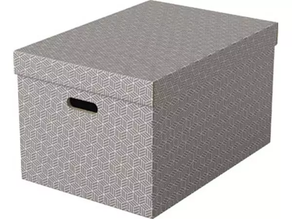 Een Esselte Home opbergdoos, ft 35,5 x 51 x 30,5 cm, grijs, pak van 3 stuks koop je bij ShopXPress