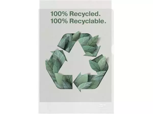 Een Esselte L-map, 100 % gerecycleerd, transparant, doos van 100 stuks koop je bij ShopXPress