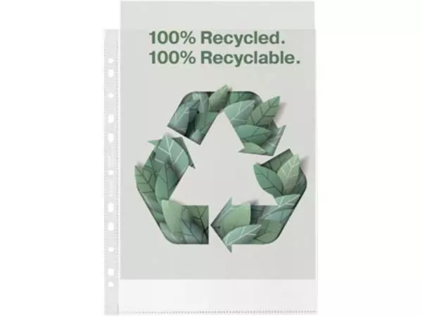 Een Esselte geperforeerde showtas, 100 % gerecycleerd, ft A4, 70 micron, doos van 100 stuks koop je bij ShopXPress