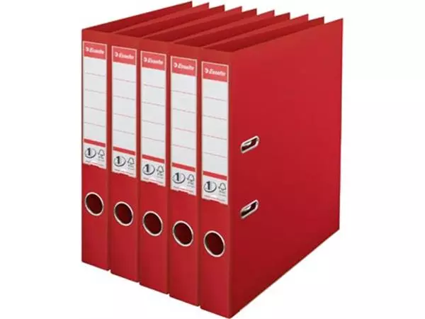 Een Esselte ordner Power N°1, rug van 5 cm, rood, pak van 5 stuks koop je bij ShopXPress