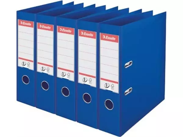 Een Esselte ordner Power N°1, rug van 7,5 cm, blauw, pak van 5 stuks koop je bij ShopXPress