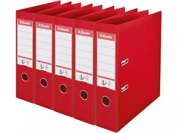 Een Esselte ordner Power N°1, rug van 7,5 cm, rood, pak van 5 stuks koop je bij ShopXPress