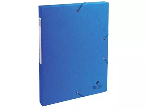 Een Exacompta elastobox Exabox blauw, rug van 2,5 cm koop je bij ShopXPress