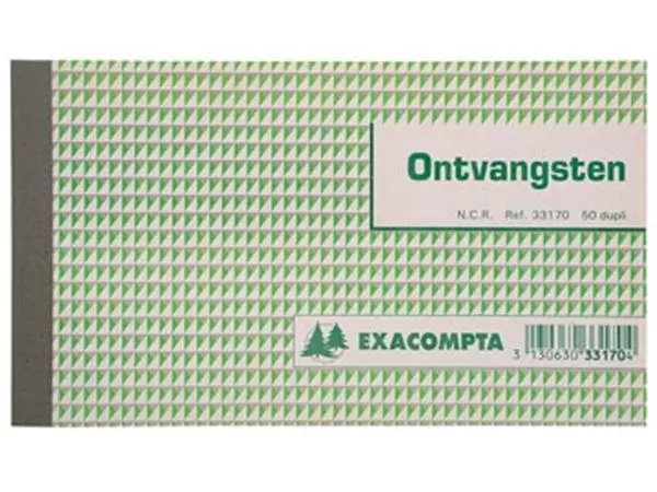 Een Exacompta ontvangsten, ft 10,5 x 18 cm, Nederlandstalig, dupli (50 x 2 vel) koop je bij ShopXPress