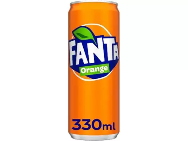 Een Fanta Orange frisdrank, sleek blik van 33 cl, pak van 24 stuks koop je bij ShopXPress